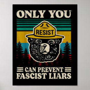 Bara du kan förhindra fascistiska krig poster
