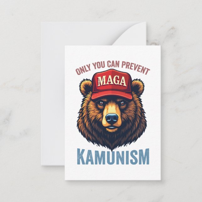 Bara du kan förhindra kamunism anteckningskort (Framsida)
