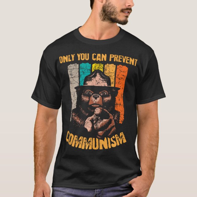 Bara du kan förhindra kommunismens vackra campingb t shirt (Framsida)