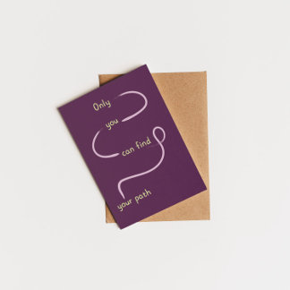 Bara du kan hitta ditt väg-inspirerande citat vykort