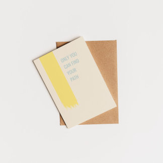 Bara du kan hitta ditt väg-inspirerande citat vykort