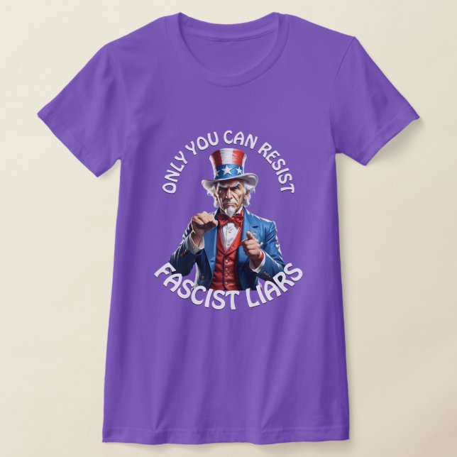 "Bara du kan motstå fascistiska lögnare" och farbr T Shirt (Laydown)