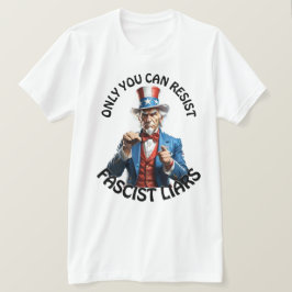 "Bara du kan motstå fascistiska lögnare" och farbr T Shirt