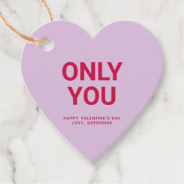 Bara du lila hjärtans anpassningsbar, gullig Alla  Gåvor Etiketter