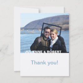 Bara du | Modern Photo Bröllop Tack Kort