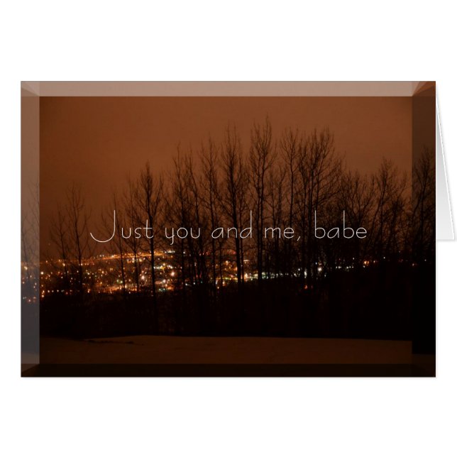 Bara du och jag hälsningskort (Framsidan Horizontal)