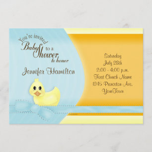 Bara Ducky Baby Shower-inbjudan Inbjudningar