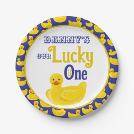 Bara Ducky Lucky en första födelsedagsinbjudan
