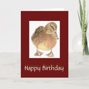 Bara Ducky Roligt Birthday Cute Bird Kort