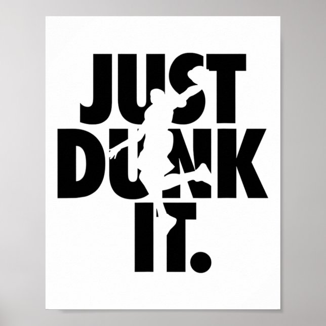 Bara Dunk It Sketll Silhouette Poster (Framsidan)