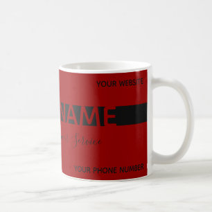Bara elegant bordeaux black rand affärskort kaffemugg