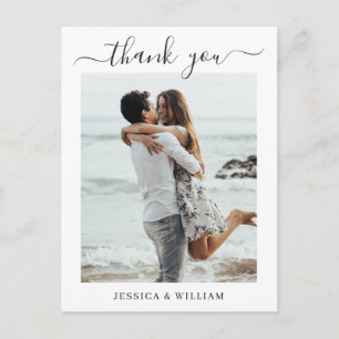 Bara Elegant bröllop Hearts Photo Tack Vykort