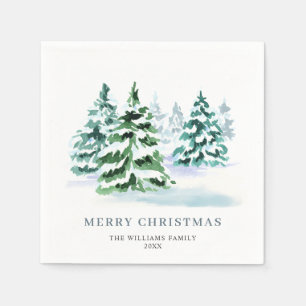 Bara Elegant Gräs Träd jul Helgdag Pappersservett