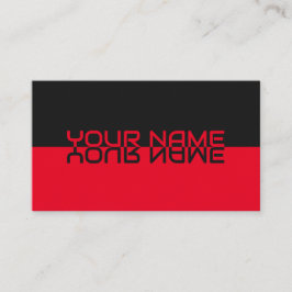 Bara elegant svart och bergsreflektion namn visitkort