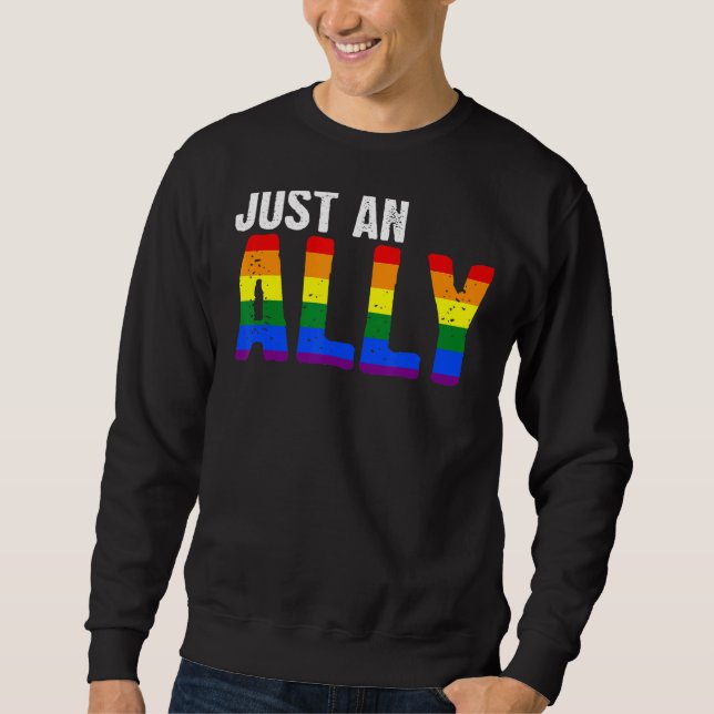 Bara en Ally Gay pride LGbt 1 Lång Ärmad Tröja (Framsida)