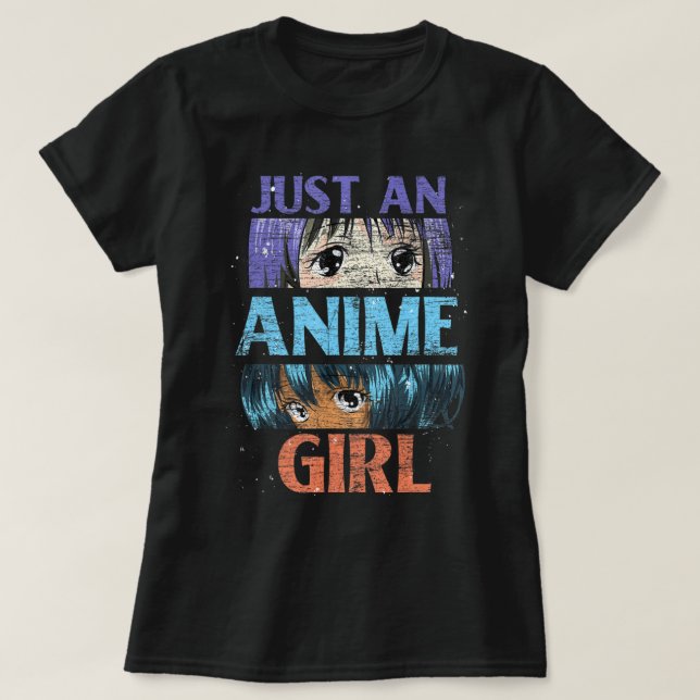 Bara en Anime Girl Japansk Manga Otaku Japan Kawa T Shirt (Design framsida)