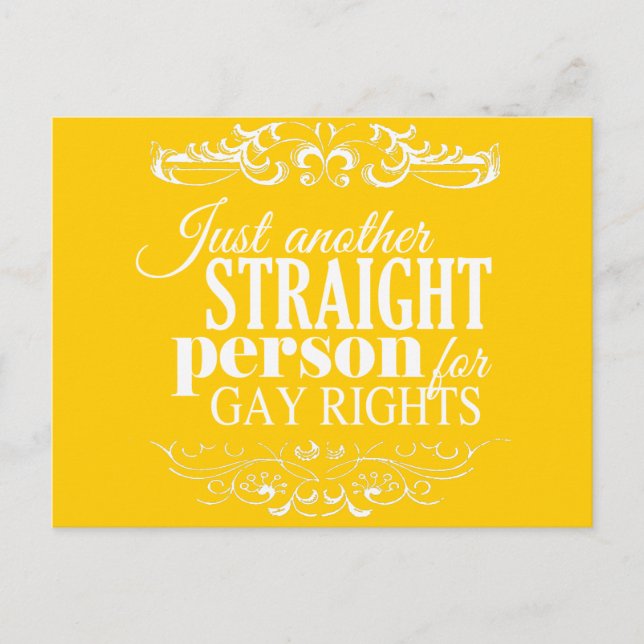 BARA EN ANNAN RAK PERSON FÖR GAY RIGHTS -.png Vykort (Framsida)