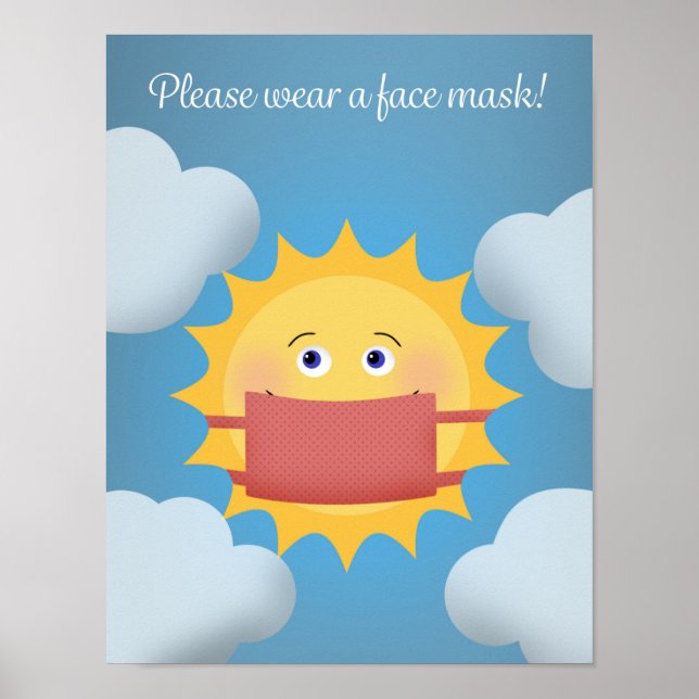 Bära en Ansikte-mask, Cute Sol-signatur Poster (Framsidan)