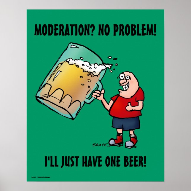Bara en Beer Funny Poster (Framsidan)