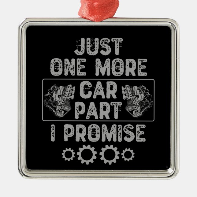 Bara en bildel till jag lovar julgransprydnad metall (Framsidan)