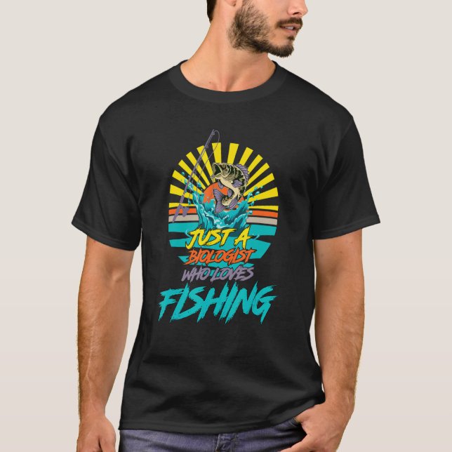 Bara en biolog som fiskar i Kärlek T Shirt (Framsida)