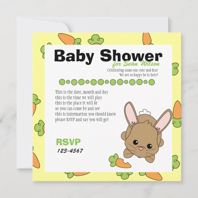 Bara en Bita morot Inbjudningar (Framsida)