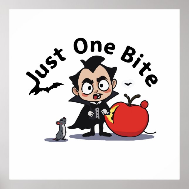 Bara en Bita Vampire Halloween Art Poster (Framsidan)