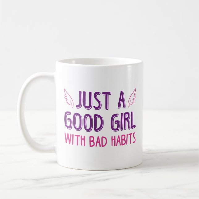Bara en Bra flicka med dåliga livsmiljöer Kaffemugg (Vänster)