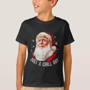 Bara en Chill-grabbar Julfonen Santa Trump Julafto T Shirt