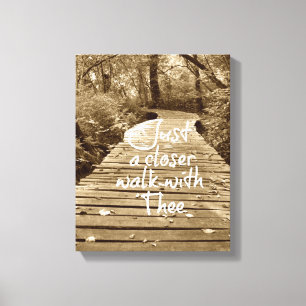 Bara en Closer Walk med den kristna Hymn Canvastryck