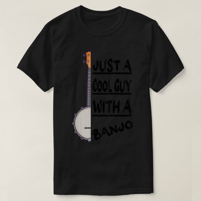 Bara en Coola med en banjo, Bluegräs Banjo spelar T Shirt (Design framsida)