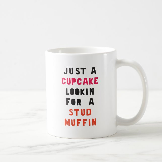 Bara en cupkaka Tittar för en stud muffin Kaffemugg (Höger)