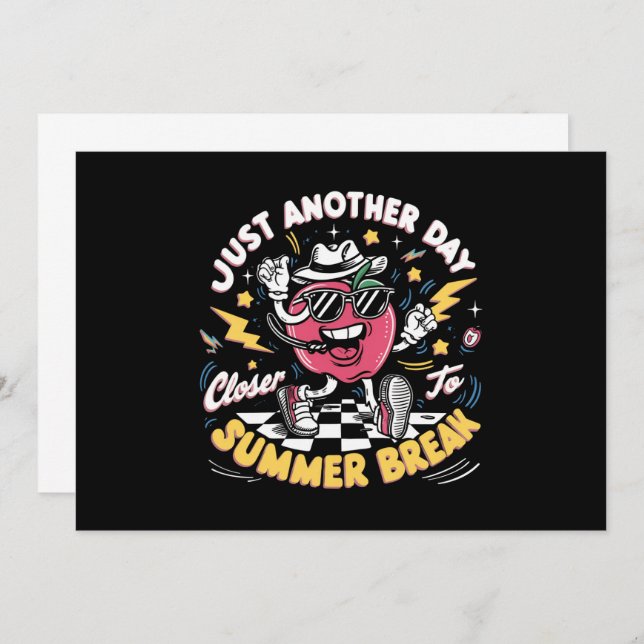 Bara En Dag Närmare Sommarlov Lärare Inbjudningar (Fram/baksida)