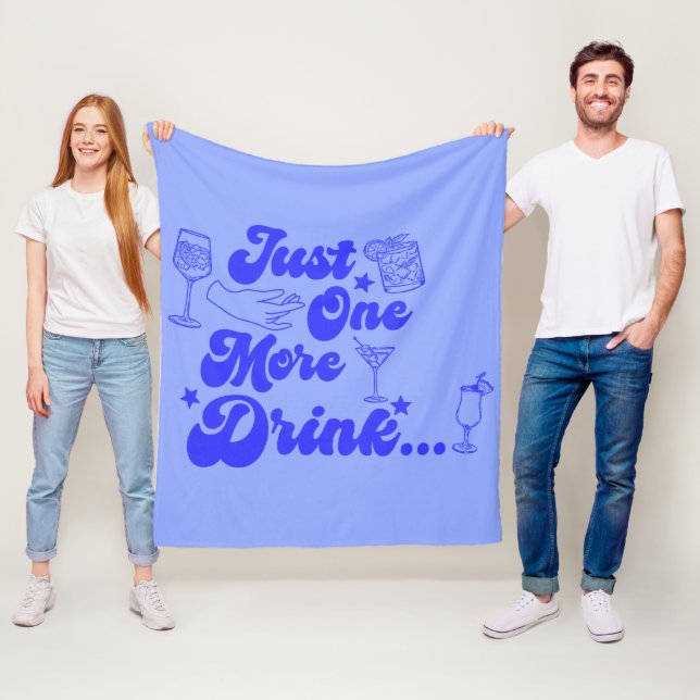 Bara En Drink Till Funny Retro Text Fleecefilt (På plats)
