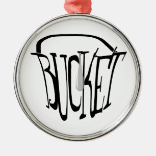 Bara en droppe i en Bucket Julgransprydnad Metall