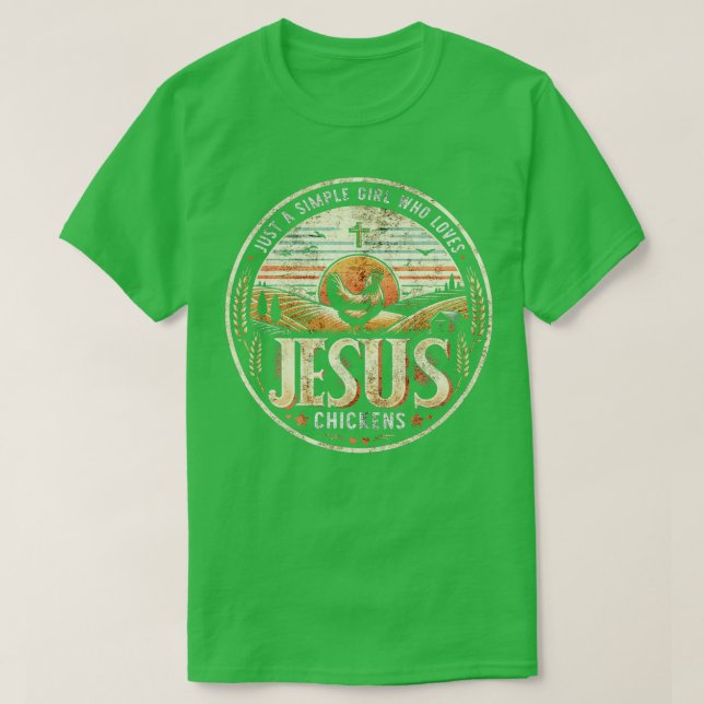 Bara en enkel flicka som Kärlek Jesus Chicken dröm T Shirt (Design framsida)