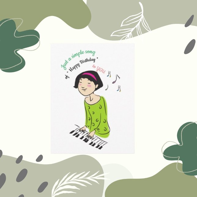 Bara en enkel Sång, en flicka som sjunger på födel Kort (Skapare uppladdad)