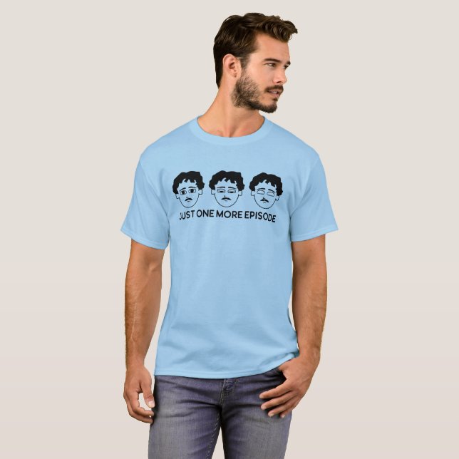 Bara en episod på 80-talet Mustache Man Binge Mo T Shirt (Hel framsida)