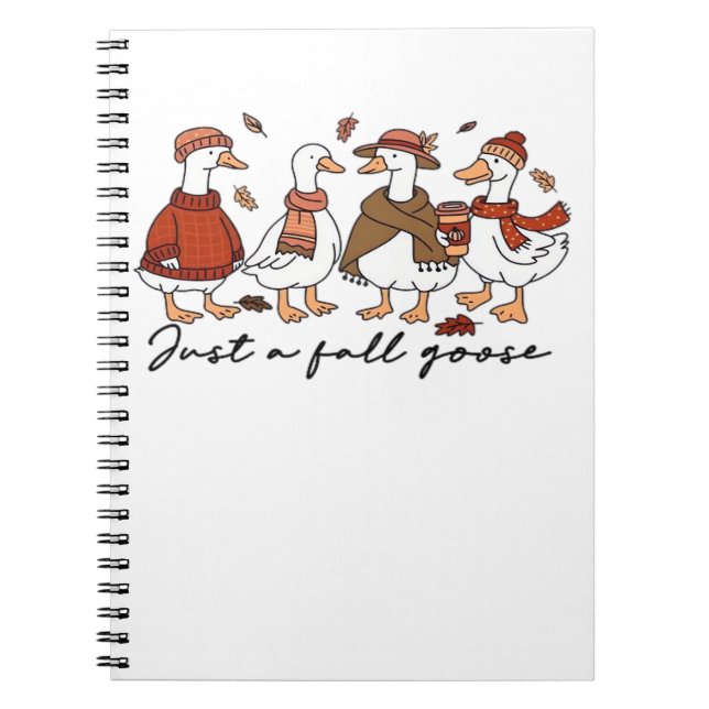 Bara en Fall Goose Oversized T-Shirt Anteckningsbok (Framsidan)