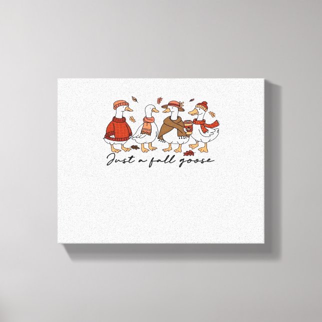 Bara en Fall Goose Oversized T-Shirt Canvastryck (Framsida)