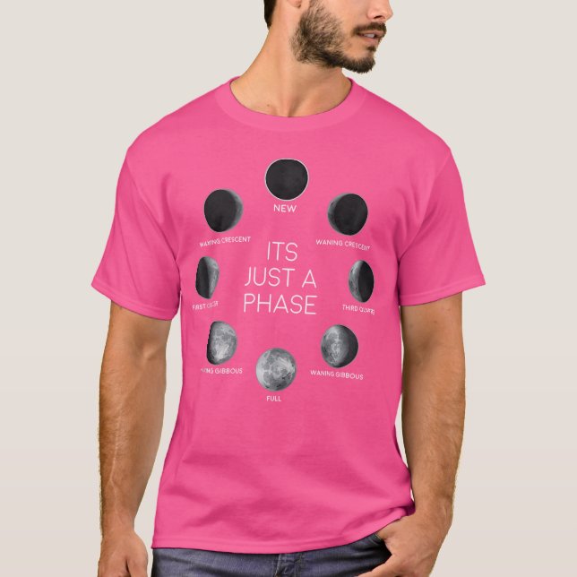 Bara en fas måne månar rymden t shirt (Framsida)