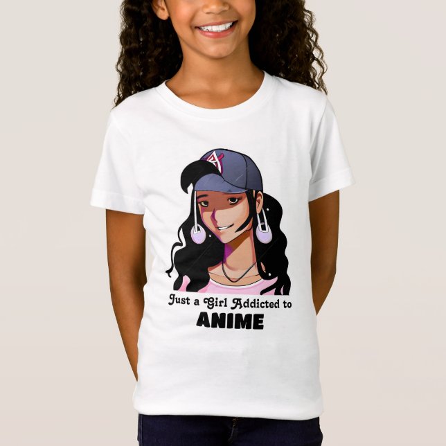 Bara en flicka Beroende till Anime T Shirt (Framsida)
