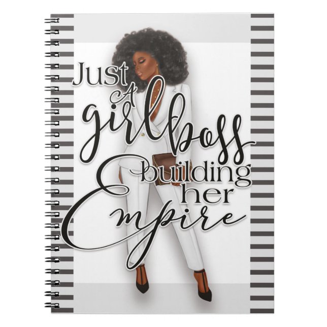 Bara en flicka Chef som Bygger sin Empirs bärbara  Anteckningsbok (Framsidan)