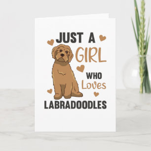 Bara en flicka från Labradoodle Kärlek Hundar Kort