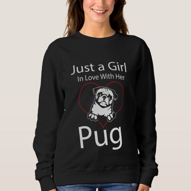Bara en flicka i Kärlek med hennes pug Tee Shirt (Framsida)