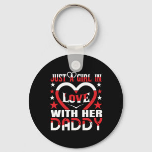 Bara en flicka i Kärlek med sin pappa Valentine Nyckelring