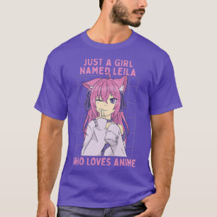 Bara en flicka kallade Leila som Kärlek Anime Pers T Shirt