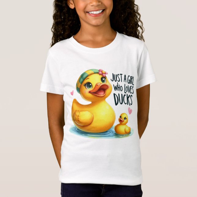 Bara en flicka kärlek ankor t shirt (Framsida)