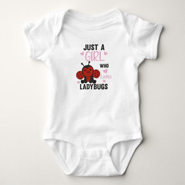 Bara en flicka, Ladybug Kärlek Sweet Insekt T Shirt (Framsida)