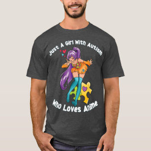 Bara en flicka med autism som Kärlek animerad - au T Shirt